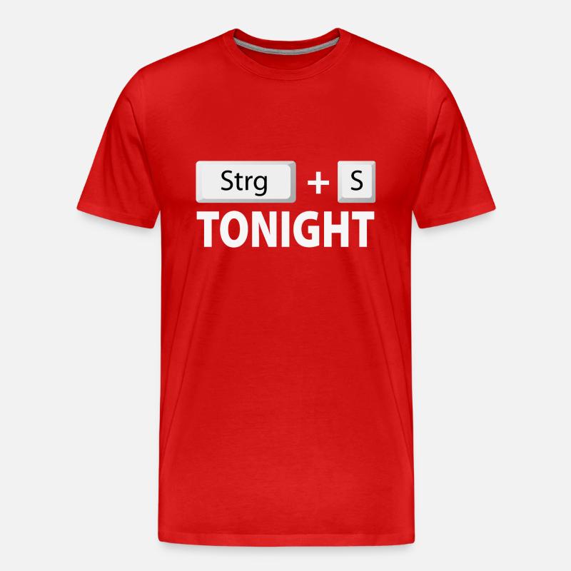 Save (Ctrl + S) tonight - Men's Premium Organic T-Shirt - red