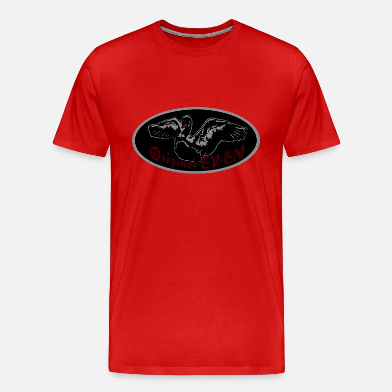 Logo Schwan 2 - Männer Premium Bio T-Shirt - Rot
