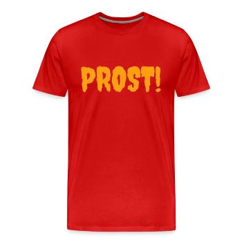 Prost - Männer Premium Bio T-Shirt - Rot - Vorne - Damien (186cm)