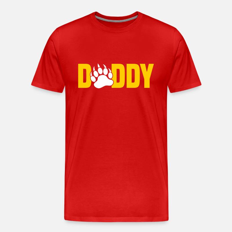 Daddy - Männer Premium Bio T-Shirt - Rot