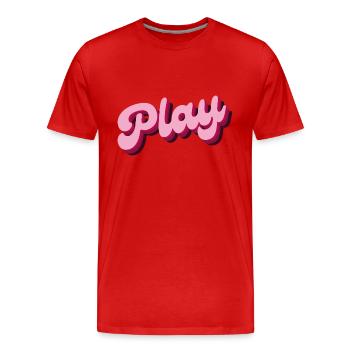 spielen - Männer Premium Bio T-Shirt - Rot - Vorne - Damien (186cm)
