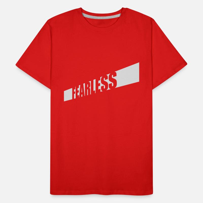 Conception de citation de texte intrépide T-shirt bio Premium Homme