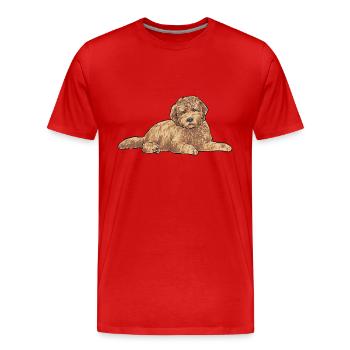 Goldendoodle Hund Geschenk - Männer Premium Bio T-Shirt - Rot - Vorne - Damien (186cm)