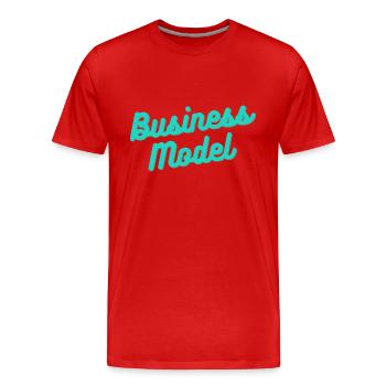 Business model - T-shirt bio Premium Homme - rouge - Devant - Damien (186cm)