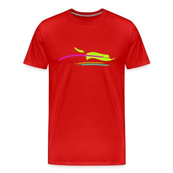 Conception de coup de pinceau - T-shirt bio Premium Homme - rouge - Devant - Damien (186cm)