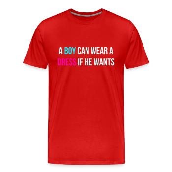 Gleichberechtigung Pride Englisch - Männer Premium Bio T-Shirt - Rot - Vorne - Damien (186cm)