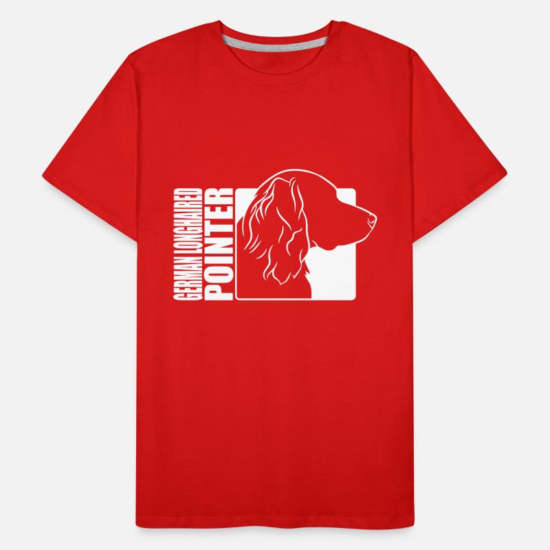 German Longhaired Pointer Profil Hunde Wilsigns Männer Premium Bio T-Shirt