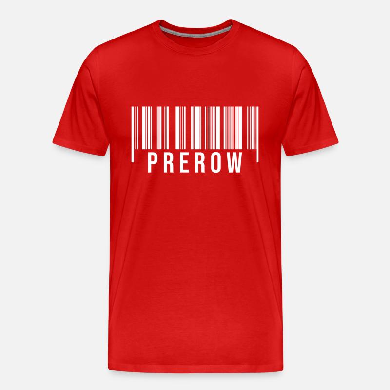Prerow Strichcode - Männer Premium Bio T-Shirt - Rot