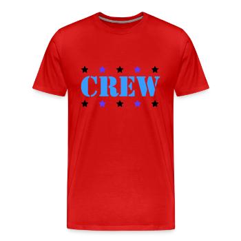 crew - Männer Premium Bio T-Shirt - Rot - Vorne - Damien (186cm)