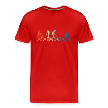 Le jardinage est dans mon ADN - T-shirt bio Premium Homme - rouge - Devant - Damien (186cm)