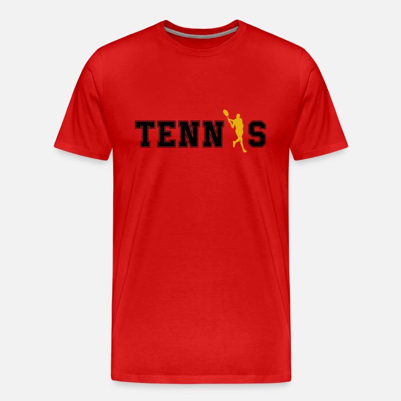 tennis - Männer Premium Bio T-Shirt - Rot