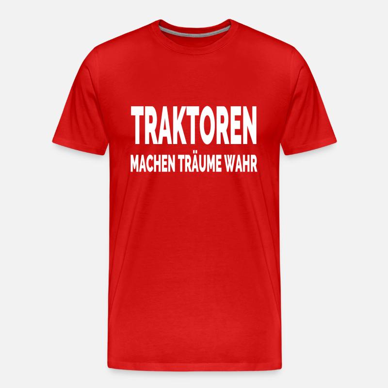 Traktor - Männer Premium Bio T-Shirt - Rot
