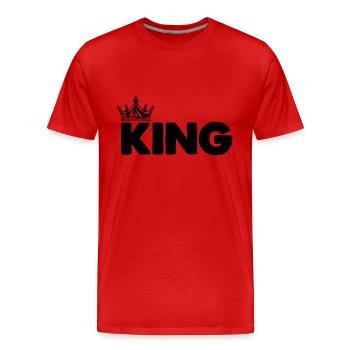 Roi - T-shirt bio Premium Homme - rouge - Devant - Damien (186cm)