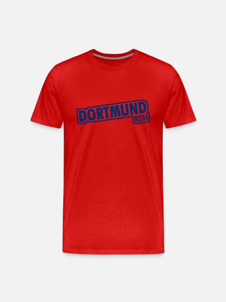 Dortmund - 0231 - Indicatif Régional - T-shirt bio Premium Homme - rouge