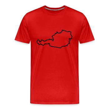 Autriche - T-shirt bio Premium Homme - rouge - Devant - Damien (186cm)