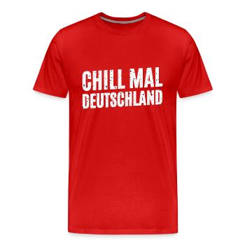 Chill out Allemagne - T-shirt bio Premium Homme - rouge - Devant - Damien (186cm)
