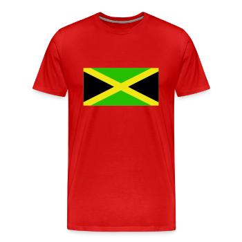 Jamaïque drapeau - T-shirt bio Premium Homme - rouge - Devant - Damien (186cm)