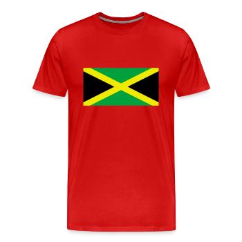 Jamaïque - T-shirt bio Premium Homme - rouge - Devant - Damien (186cm)