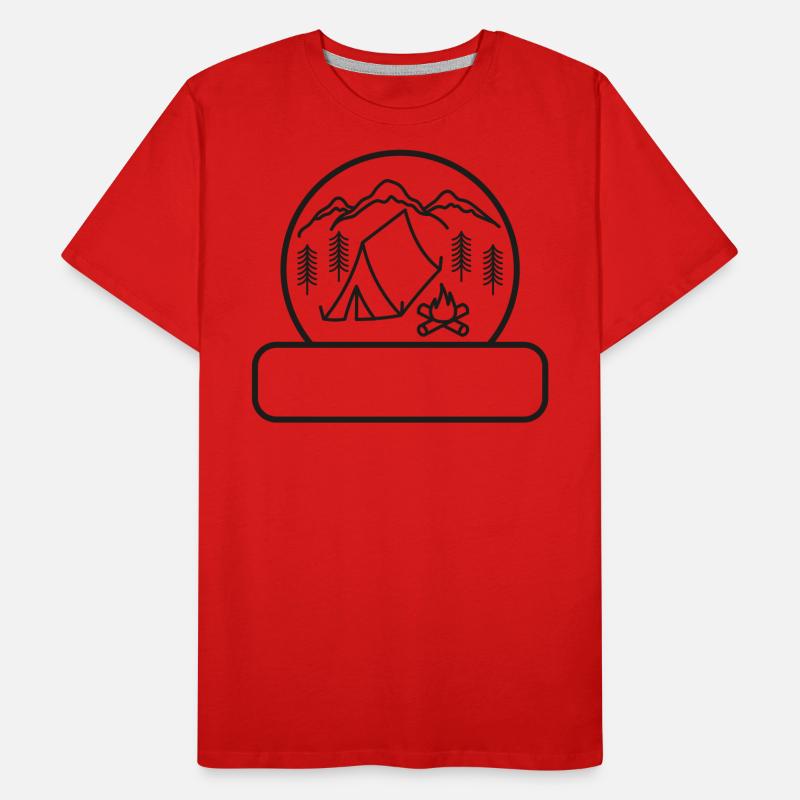 Camping Tent Pattern Men's Premium Organic T-Shirt
