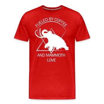 Drôle de mammouth Âge de pierre Conception de l’âge de glace Préhistorique - T-shirt bio Premium Homme - rouge - Devant - Damien (186cm)