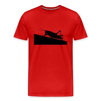 Sauterelles - T-shirt bio Premium Homme - rouge - Devant - Damien (186cm)