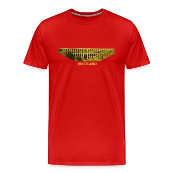Göltzschtalbrücke Vogtland Mylau Netzschkau Sachse - Men's Premium Organic T-Shirt - red - Front - Damien (186cm)