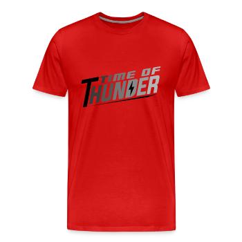 COLORMIX POWER - Männer Premium Bio T-Shirt - Rot - Vorne - Damien (186cm)