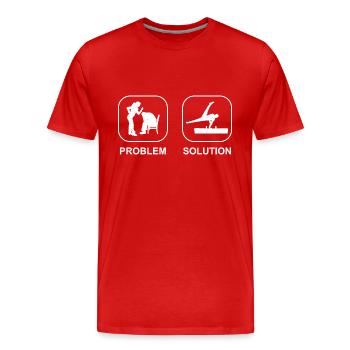 Turnen Geräteturnen Turner Bodenturnen Turnverein - Männer Premium Bio T-Shirt - Rot - Vorne - Damien (186cm)