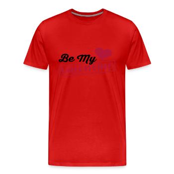 Be my Valentine - Männer Premium Bio T-Shirt - Rot - Vorne - Damien (186cm)