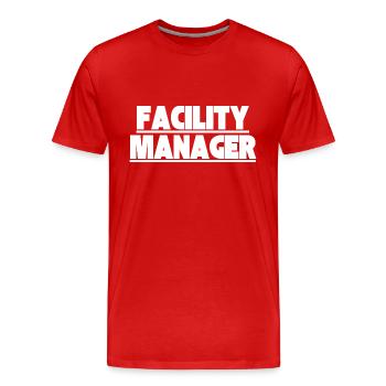 Facility Manager In-house technician Caretaker - Men's Premium Organic T-Shirt - red - Front - Damien (186cm)