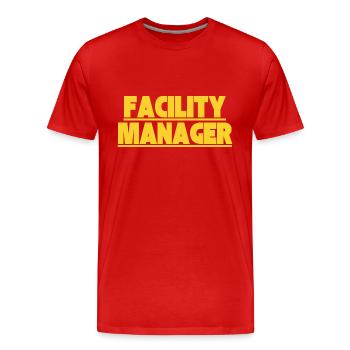 Facility Manager In-house technician Caretaker - Men's Premium Organic T-Shirt - red - Front - Damien (186cm)