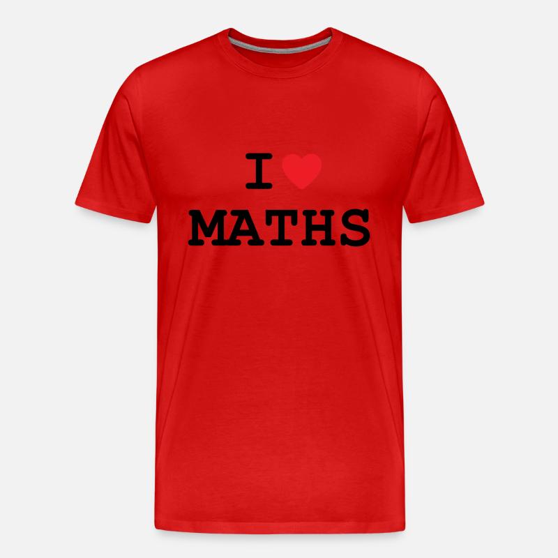 Ich liebe Mathematik - Männer Premium Bio T-Shirt - Rot