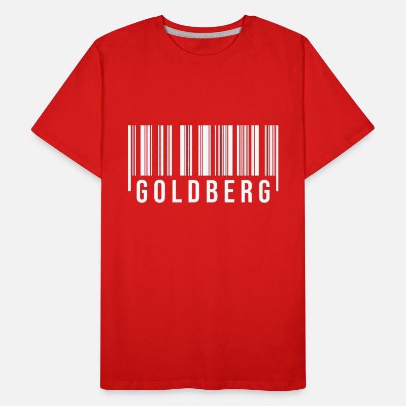 Goldberg Strichcode Männer Premium Bio T-Shirt
