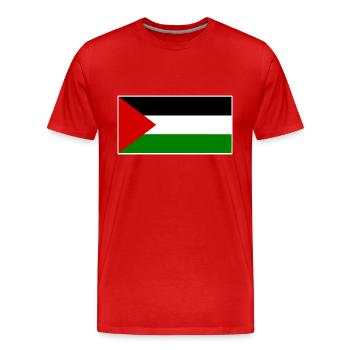 Palestine - T-shirt bio Premium Homme - rouge - Devant - Damien (186cm)