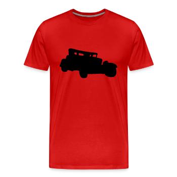 Hotrod - Männer Premium Bio T-Shirt - Rot - Vorne - Damien (186cm)