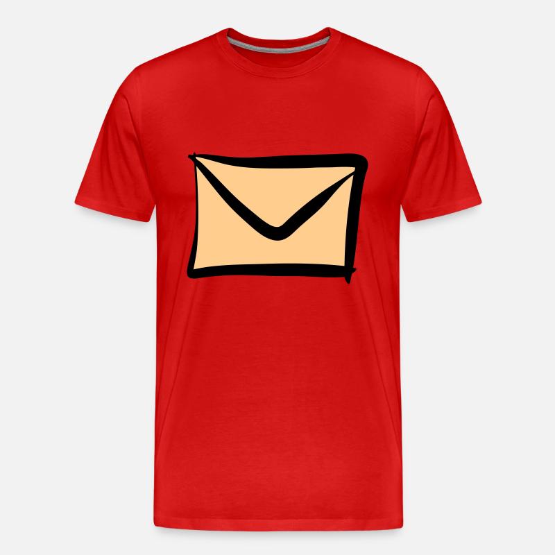 Letter / Envelope icon. Post / E-Mail. - Men's Premium Organic T-Shirt - red