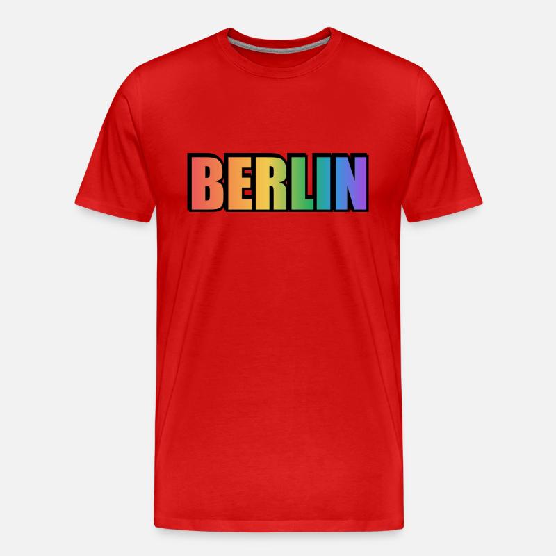 Schwules Berlin - Männer Premium Bio T-Shirt - Rot