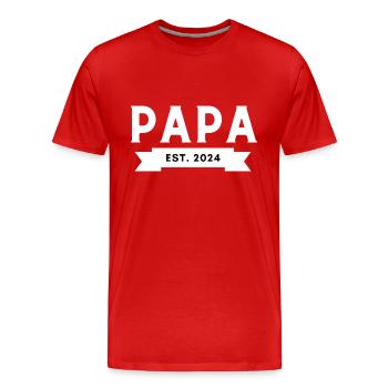 papa 2024 - Men's Premium Organic T-Shirt - red - Front - Damien (186cm)
