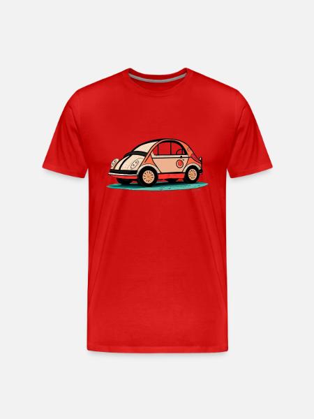 Pink Car - Men's Premium Organic T-Shirt - red