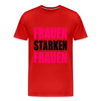 Les femmes autonomisent les femmes - T-shirt bio Premium Homme - rouge - Devant - Damien (186cm)