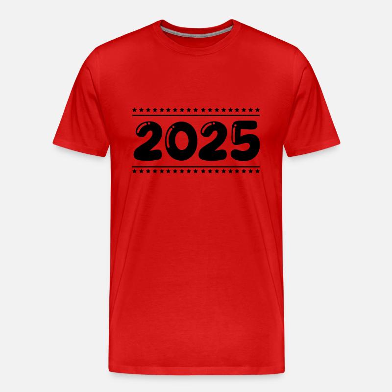 2025 - Männer Premium Bio T-Shirt - Rot