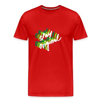 Restez Original Enterrement de vie de garçon Punk - T-shirt bio Premium Homme - rouge - Devant - Damien (186cm)