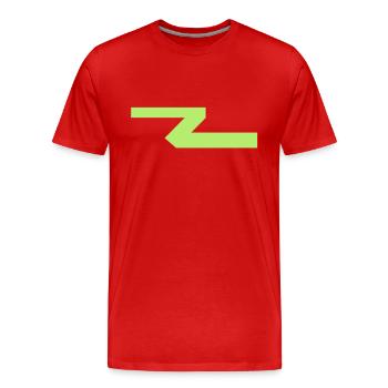 line - T-shirt bio Premium Homme - rouge - Devant - Damien (186cm)