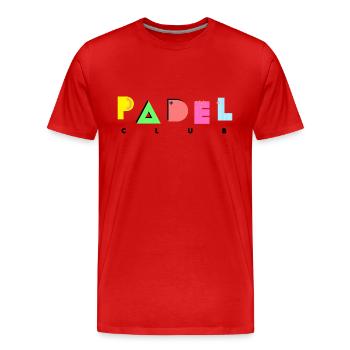 Padel Club l - Padel lovers - Men's Premium Organic T-Shirt - red - Front - Damien (186cm)
