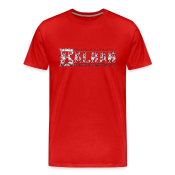 Exyu Balkan Rock Bosnien Kroatien Serbien - Männer Premium Bio T-Shirt - Rot - Vorne - Damien (186cm)