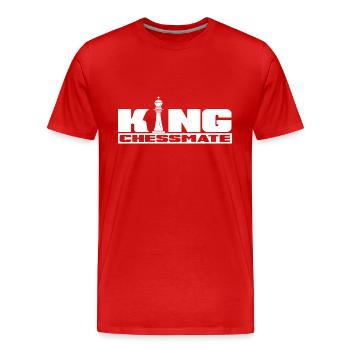 Schach Schachmatt Schachspieler ist Schach-König - Männer Premium Bio T-Shirt - Rot - Vorne - Damien (186cm)