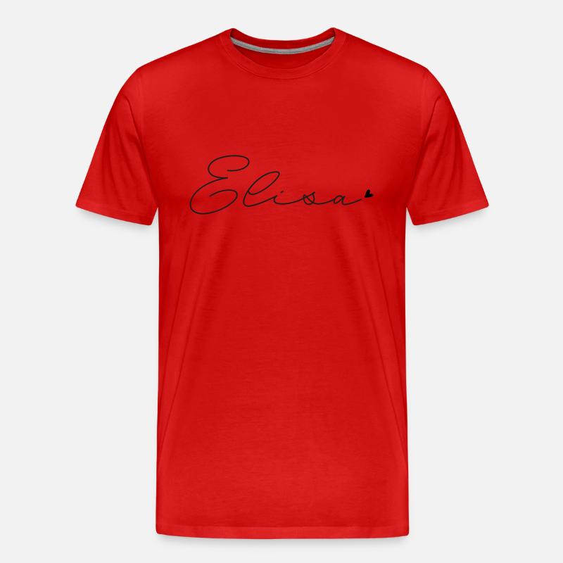 Name Elisa - Männer Premium Bio T-Shirt - Rot