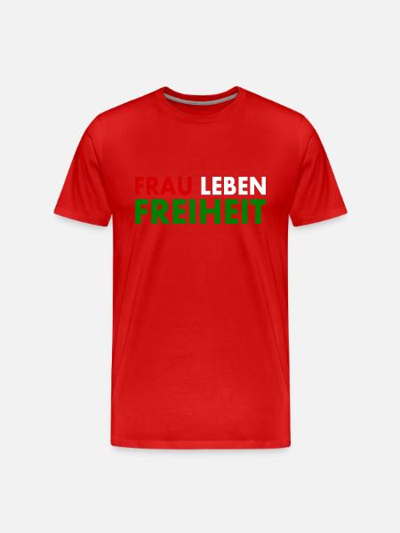 Frau leben freiheit - Männer Premium Bio T-Shirt - Rot