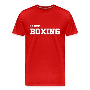 I can't I have BOXING BESTSELLER🌟🌟 - Men's Premium Organic T-Shirt - red - Front - Damien (186cm)