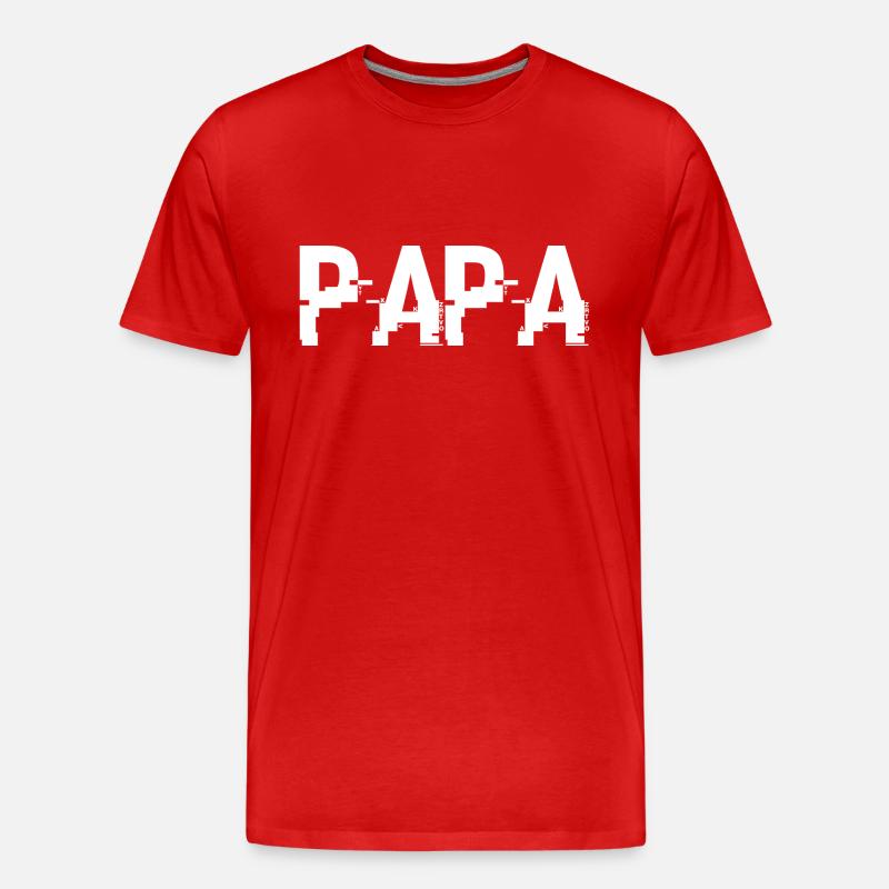 Papa-Geschenk - Der beste Papa - Männer Premium Bio T-Shirt - Rot